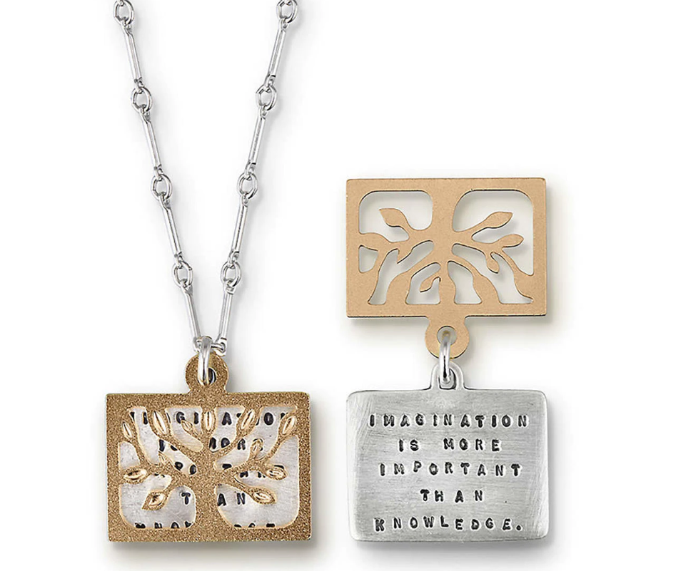 Imagination Einstein Quote Necklace